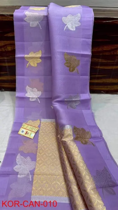 Banarasi daeyble semi kora organza silk saree  uploaded by Zainab fashion on 4/16/2024