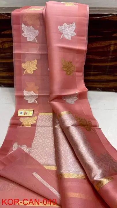 Banarasi daeyble semi kora organza silk saree  uploaded by Zainab fashion on 4/16/2024
