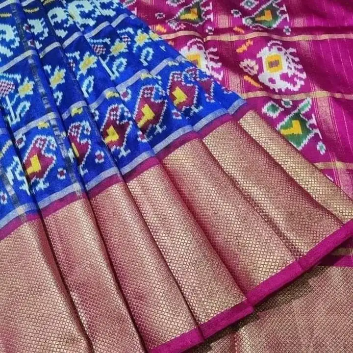 PURE IKAT PATTU CHECK SAREES  uploaded by business on 4/16/2024