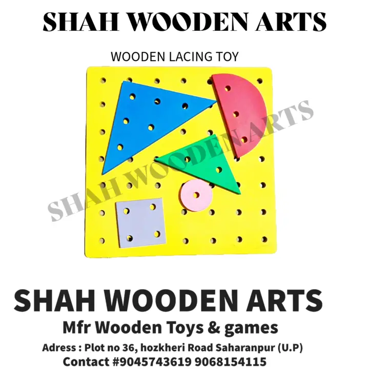 Lacing board toy uploaded by Shah Wooden Arts on 4/17/2024