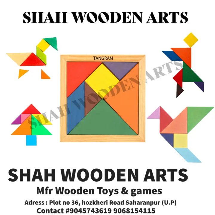 #Tangram  uploaded by Shah Wooden Arts on 4/17/2024