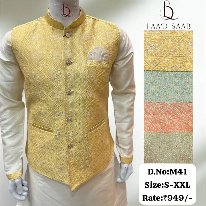 Men box pack cotton silk Kurta Pyjamas 3 peace set  uploaded by Kushal Jeans, Indore on 4/17/2024
