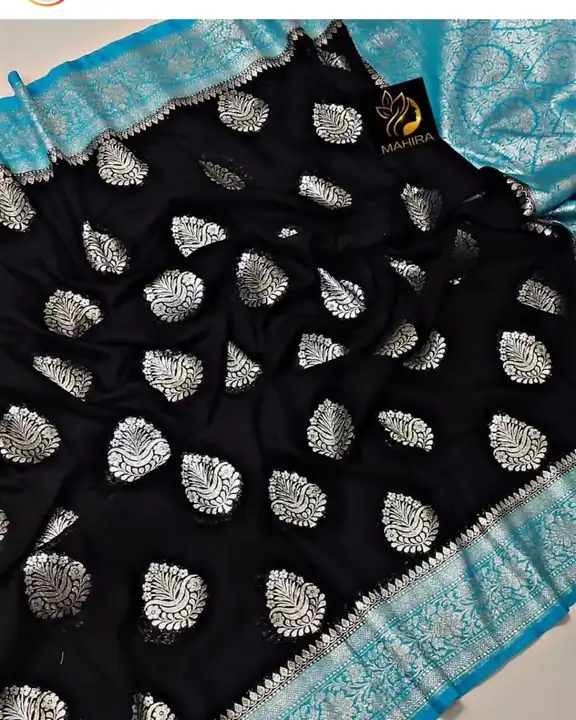 Banarasi daeyble semi Jorjet silk saree  uploaded by Zainab fashion on 4/17/2024