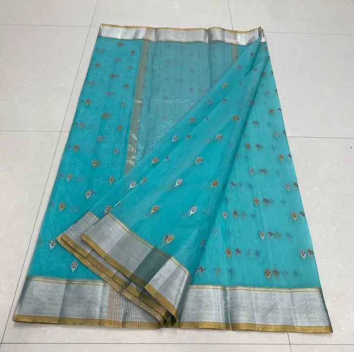 Handloom traditional Chanderi katan silk saree with blouse  uploaded by Thocoss on 4/17/2024