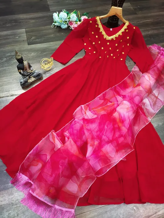 Gown with dupatta  uploaded by Krishana creation on 4/18/2024