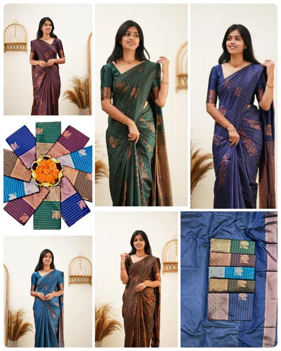 Post image *FABRIC : SOFT LICHI SILK CLOTH.*

*DESIGN : BEAUTIFUL RICH PALLU &amp; JACQUARD WORK ON ALL OVER THE SAREE.*

*BLOUSE : EXCLUSIVE JACQUARD BORDER.*

   😍 *New PRICE ONLY  :  449+$* 😍

 ➡️ *100% BEST QUALITY* ⬅️

👌 *Once Give Opportunity , Coustomer Satisfaction Is Our Goal*