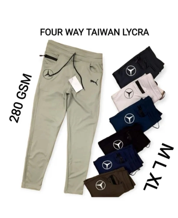 Imported taiwan laycra track pants in multi color size.M.L.XL uploaded by business on 4/19/2024