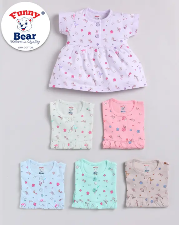 Funny Bear Newborn Girl dresses  uploaded by Priya Hosiery  on 4/19/2024
