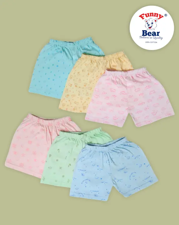Funny Bear Baby boy & girls cotton shorts  uploaded by Priya Hosiery  on 4/19/2024