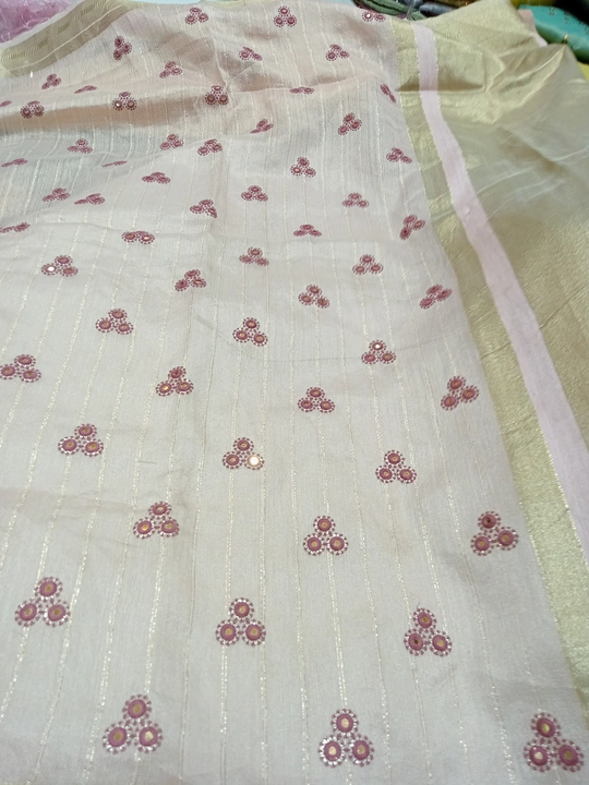 Fancy cotton work saree uploaded by business on 4/20/2024
