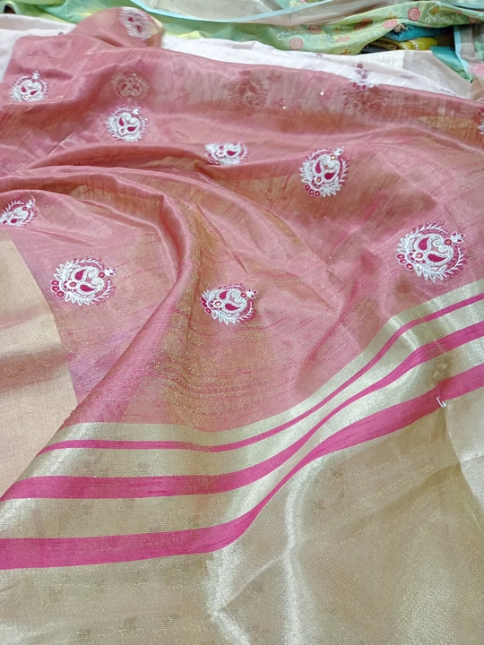 Fancy cotton work saree uploaded by Jalan fashion saree menufecturer on 4/20/2024