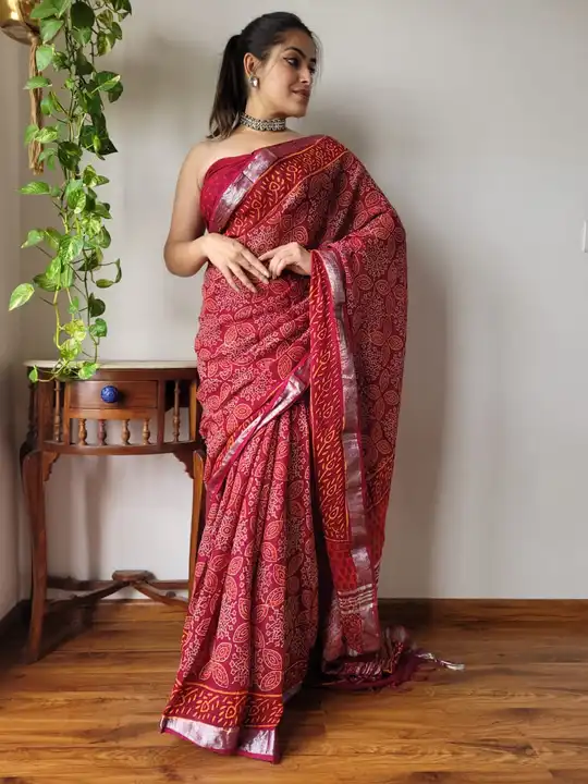 Cotton Linen saree  uploaded by Indiana Creations  on 4/20/2024