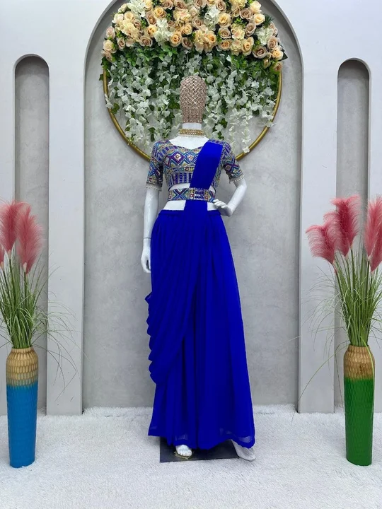 Partywear ready to wear sharee imported quality uploaded by business on 4/20/2024