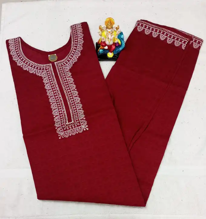 Heavy Cotton Work Kurti With Inner  uploaded by SHREE HARSIDDHI FASHION on 4/21/2024
