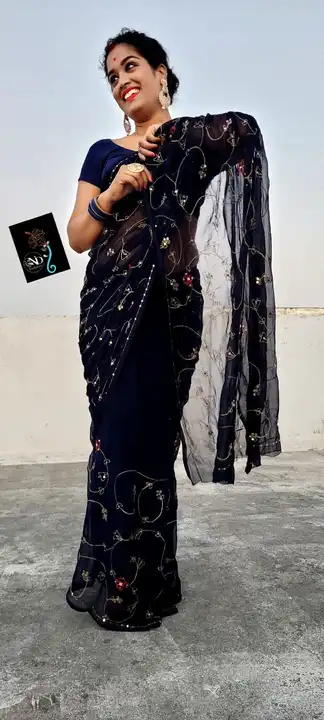 9983344462.   Nazmjn SHIFFON FABRIC SAREE

KASAB WORK HEAVY JAAL ALL OVER SAREE

WITH BLOUSE  WORK 
 uploaded by business on 4/21/2024