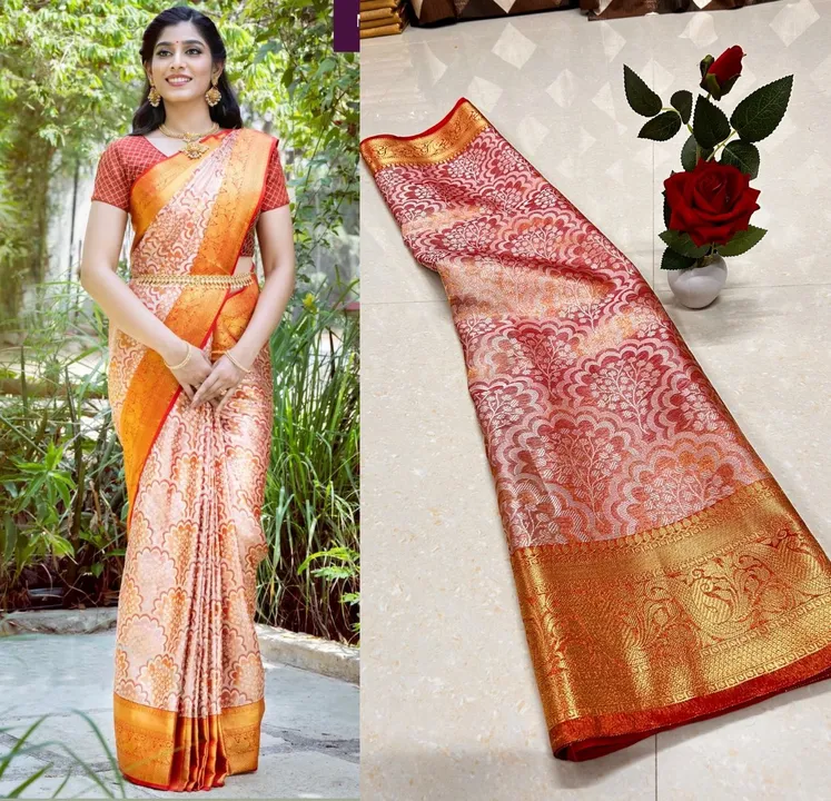 New collection Banarasi zari tishu shoft silk sarees Raning Blause wholesalers and manufacturing sar uploaded by business on 4/22/2024