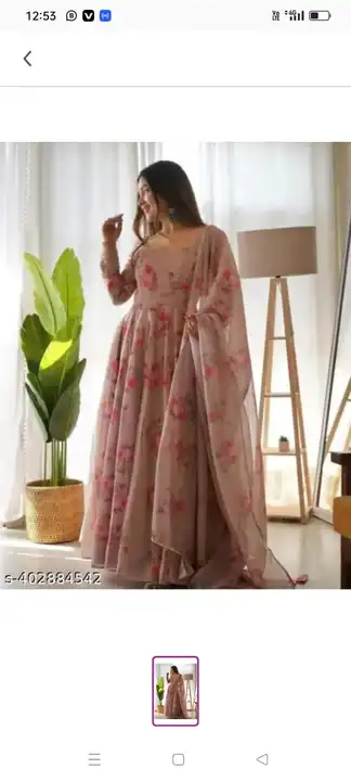 Gown with dupatta  uploaded by Shri Hari Fashion Sky on 4/22/2024