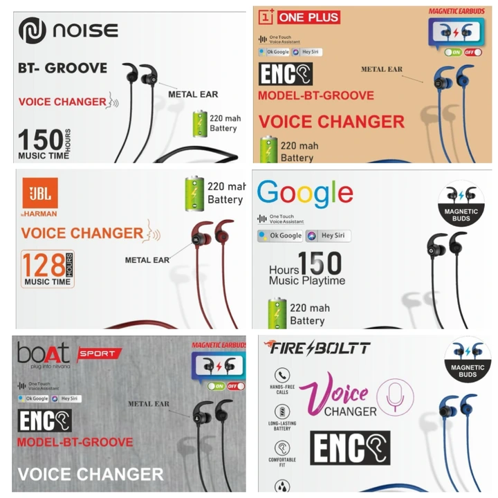 Mix 6 Models Neckband uploaded by Shri Shankeshwar Telecom on 4/22/2024