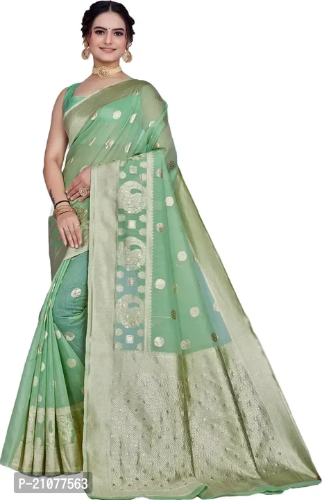 Linen Saree With Bolouse Piece  uploaded by Mayukh Online Store. on 4/22/2024