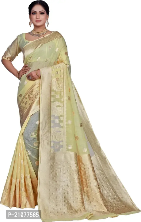 Linen Saree With Bolouse Piece  uploaded by Mayukh Online Store. on 4/22/2024