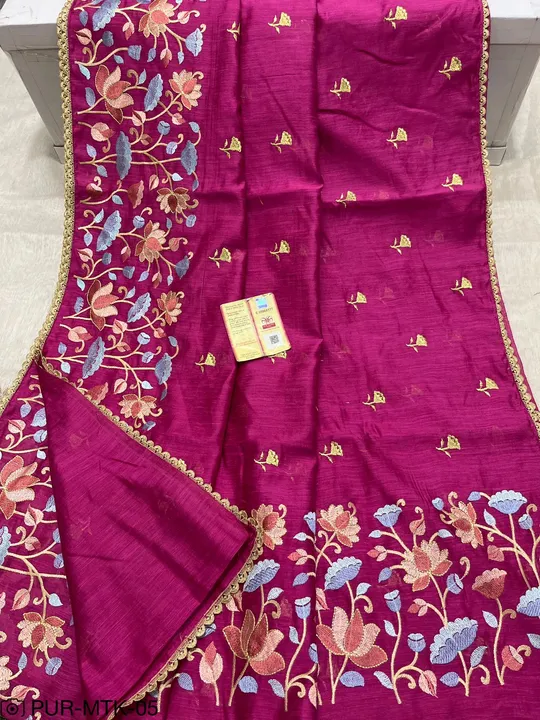 Banarasi matka silk hand work saree uploaded by business on 4/23/2024