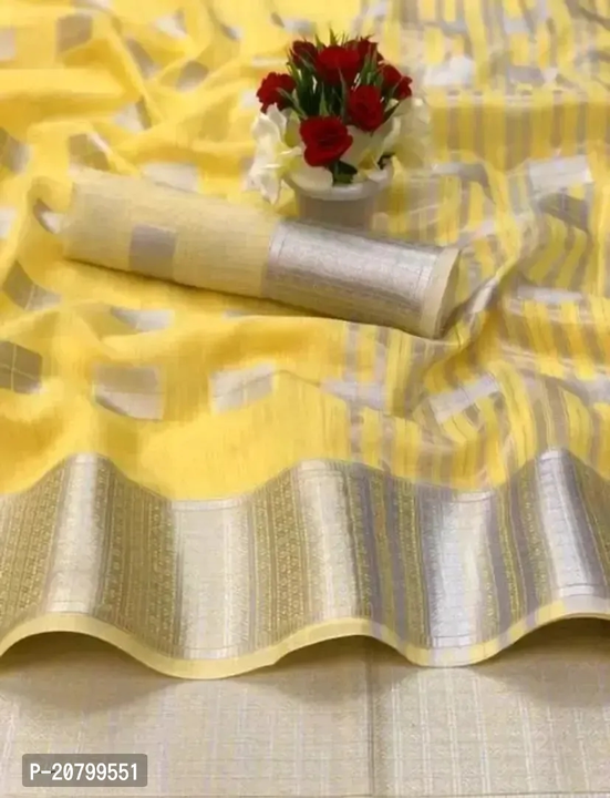 Linen Blend Saree With Bolouse  uploaded by business on 4/24/2024