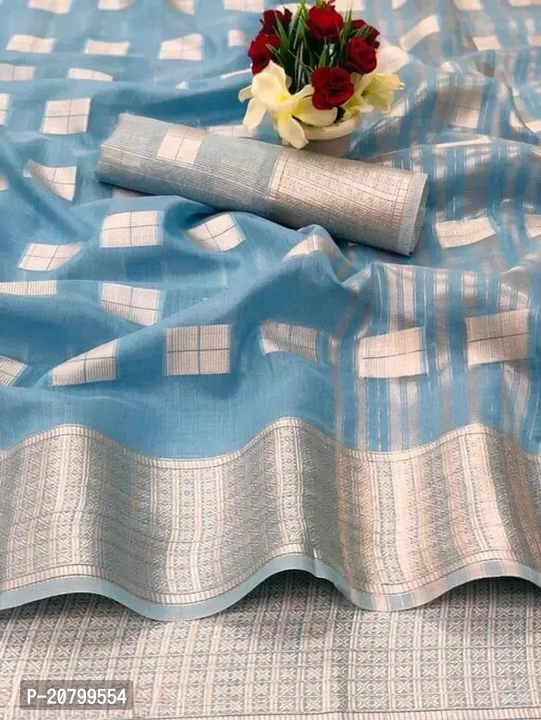 Linen Blend Saree With Bolouse  uploaded by Mayukh Online Store. on 4/24/2024
