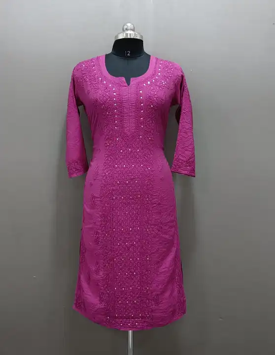 Kurti
Fabric modal silk
Lenth 46
Size 38 to 44
Pannel design
With Mukesh work
Only dry clean uploaded by Msk chikan udyog on 4/24/2024