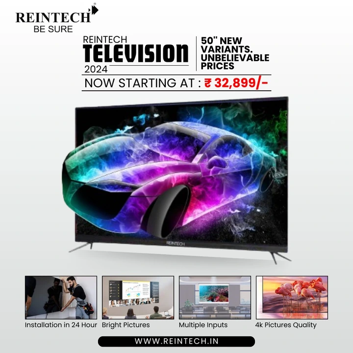 Reintech 50 inch 4k uhd led tv  uploaded by Reintech Electronics Pvt Ltd. on 4/24/2024