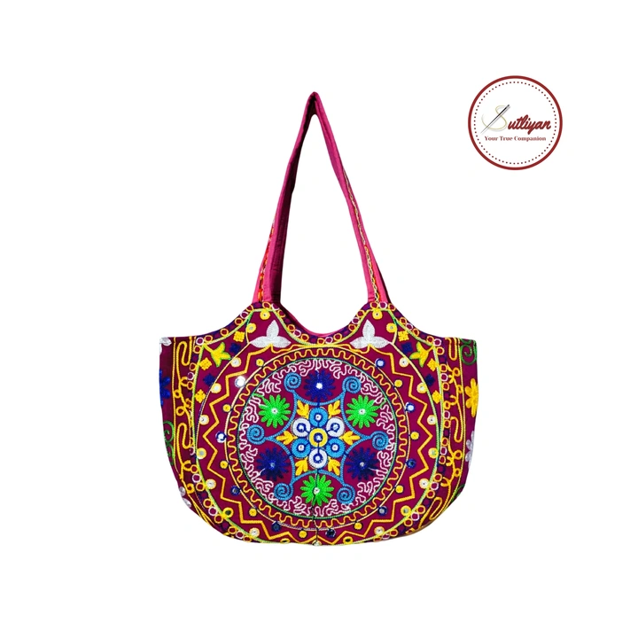 Sutliyan Ahmedabadi Handmade Embroidery Multicolour Large Tote Bag for Women uploaded by Sutliyan on 4/24/2024