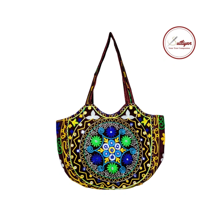 Sutliyan Ahmedabadi Handmade Embroidery Multicolour Large Tote Bag for Women uploaded by Sutliyan on 4/24/2024