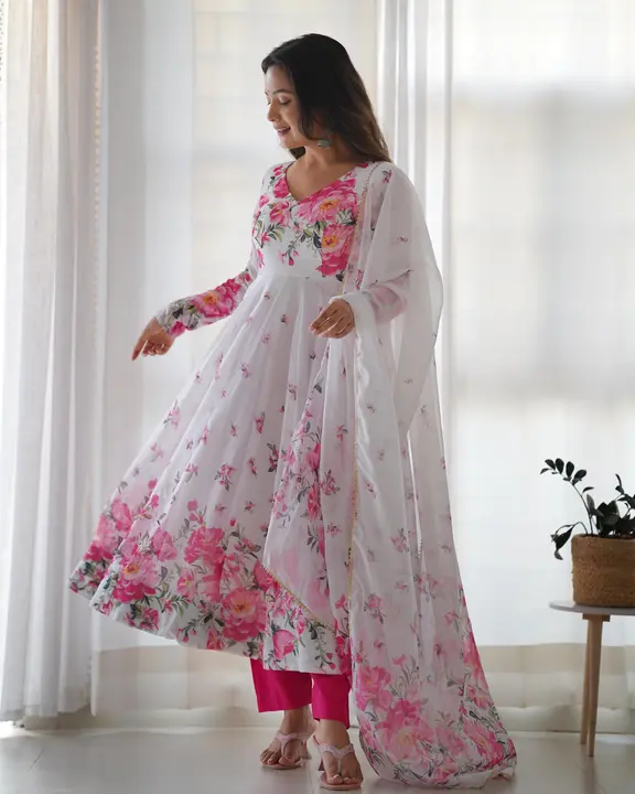 Anarkali gown with dupaatta  uploaded by MAHADEV FASHION on 4/24/2024