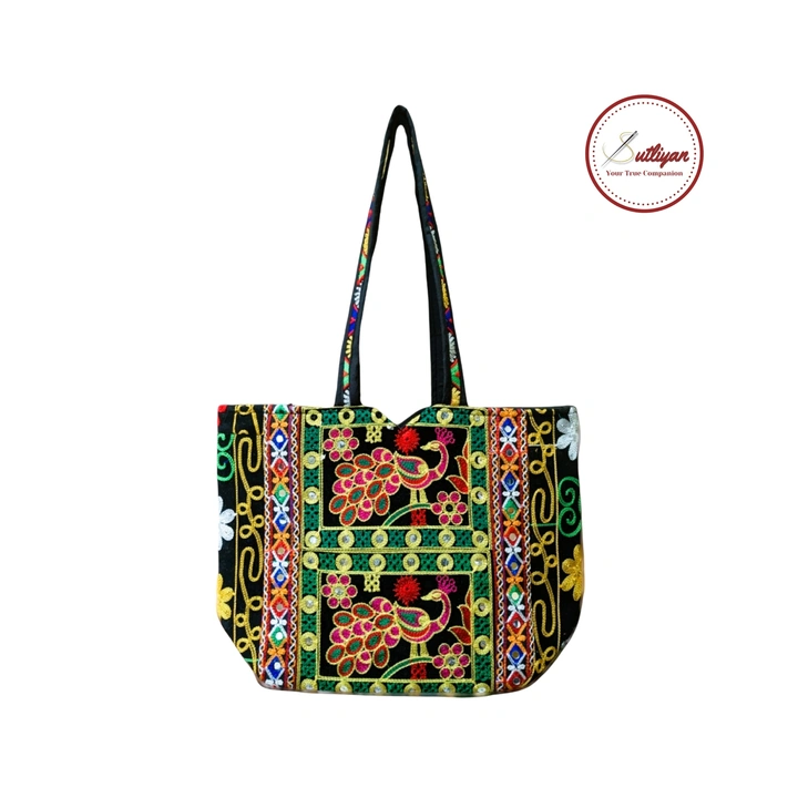 Sutliyan Gujarati Handmade Embroidery Multicolour Regular Tote Bag for Women uploaded by Sutliyan on 4/24/2024