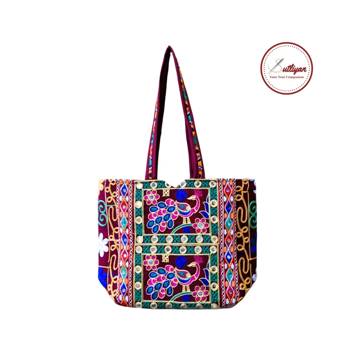 Sutliyan Gujarati Handmade Embroidery Multicolour Regular Tote Bag for Women uploaded by Sutliyan on 4/24/2024