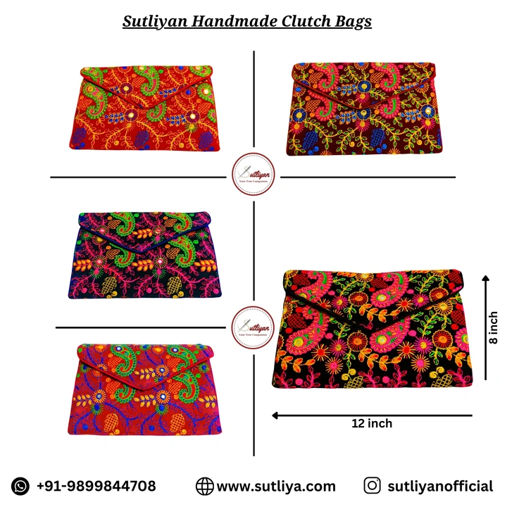 Sutliyan Handmade Multicolour Large Clutch Bag for Women uploaded by Sutliyan on 4/24/2024