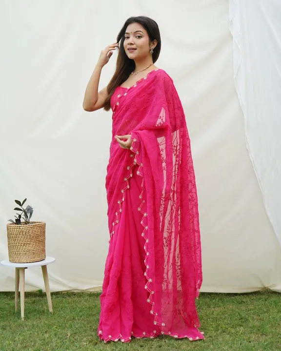 Georgette saree  uploaded by business on 4/24/2024