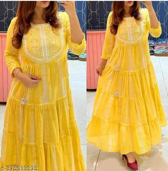 Lurex gown kurti  uploaded by business on 4/24/2024