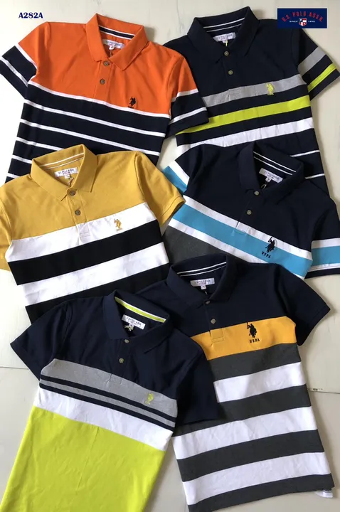 Post image *MENS AUTO STRIPS WITH CUT &amp; SEW AIRTEX COLLAR*

Brand - *US POLO*

Style    - Men's Half Sleeve POLO T Shirts *A282A*
 **PANEL WASHED GARMENT** 
**AUTO STRIPES With CUT &amp; SEW**

Fabric  - *100% Cotton Airtex ***Bio With Silicon softener** *Washed  Supreme quality Fabric*

GSM    -  *240* 

Color   - *6*

Size     - *M : L : XL : XXL* 

Ratio   -  *1 : 2 : 2 : 1* 

Price   - *Rs 302 /-* ( *Without GST* )
    
Moq    - *36 + 3 - 39 PCs*

All goods are in Single pcs packed &amp; *6 pcs* master packing...

 *** *Special Softener Washed Fabric* 

*** *Logo Embroidery at Left Chest*