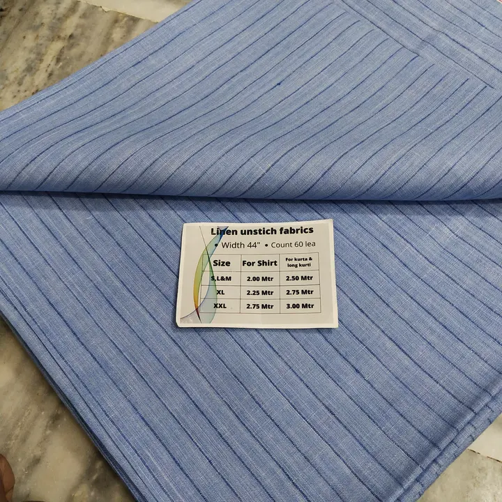 Pure linen by linen shirt fabric best quality available  uploaded by ALINA HANDLOOM  on 4/24/2024