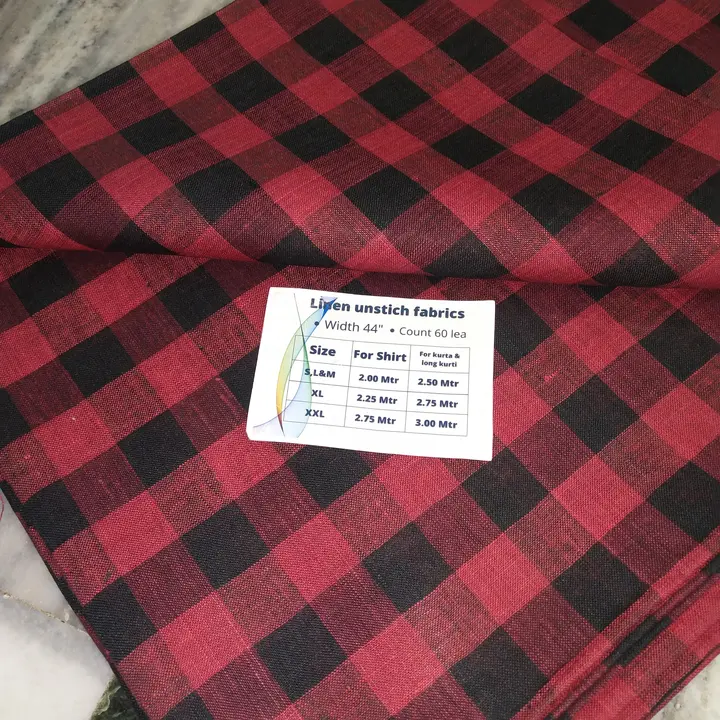 Pure linen by linen shirt fabric best quality available  uploaded by ALINA HANDLOOM  on 4/24/2024