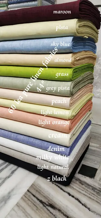 Pure linen by linen new Clour and design shirt fabric best quality available  uploaded by business on 4/24/2024