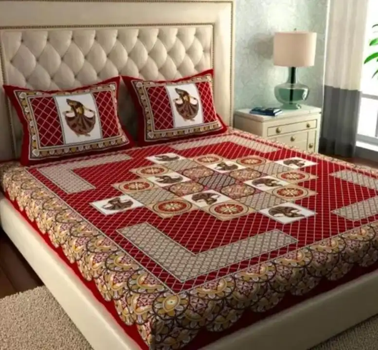 Pure jaipuri cotton bedsheet uploaded by Swastik creation on 4/24/2024