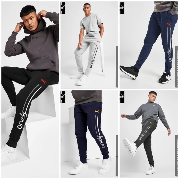 Post image *PUMA MENS JOGGER*

Brand   -  *Puma*

Style    - MENS NARROW FIT JOGGERS *WITH CUFF* 
(D 254)

Fabric  - 100% COTTON LOOP KNIT

GSM    -  250

Color   - 5 

Size     - *M : L : XL*

Ratio   -  *2   2  2*

Price   - Rs  226/- withoutgst 

Moq    - *32 pcs*  (30+2)
 
🍁Note:-
🔸High quality print
🔸Original Brand Tag 
🔸Single Side Pocket Zip  &amp; Double Side Rib 
🍁All Goods Are Packed With Single Pcs Brand Poly Bag &amp; 5 pcs Master Cover 
✅ *READY FOR DELIVERY* 🚚t