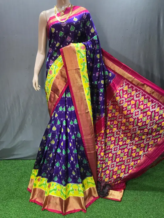 Pochampally Pure Silk saree with blouse  uploaded by Quikcarts online services on 4/25/2024