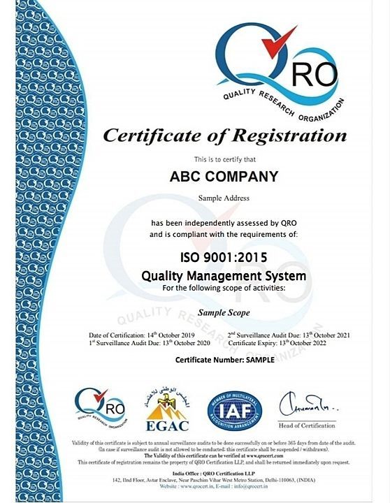 ISO 9001:2015 certification uploaded by Atlas certification services  on 7/19/2020