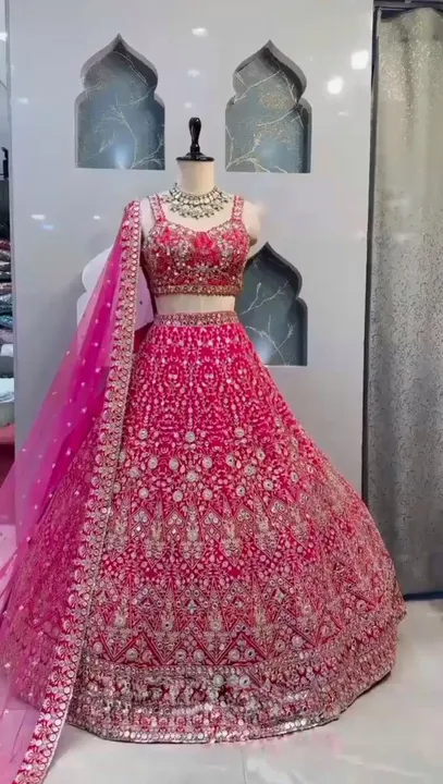 Post image *Launching 4 Meter Flared,Real Mirror Sequins Embroidered Work Lehenga, Exceptional Quality with Can-Can and Canvas Layers, A Perfect Fusion of Glamour and Comfort*

*👗*LEHENGA DETAILS*👗*
👉*Lehenga  Fabric- Fox Georgette*
👉*Lehenga work-Real Mirror Sequins Embroidery Work With Cancan &amp; Canvas Patta*
 👉*Lehanga Flare-4 Meter Flare*
👉*Lehenga Type- Semi stitched*
👉*Lehenga Length- 42*
👉*Lehenga Size- Upto 44*

*👗*Blouse Details*👗* 
👉*Blouse Fabric-Fox Georgette*
👉*Blouse Work- Real Mirror Embroidered Sequins work*
👉*Blosue Type- 1.3 Meter unstitched*

*👗*Dupatta Details*👗* 
👉 *Dupatta Fabric-Soft butterfly net*
👉*Dupatta Work-Real Mirror Sequins Embroidery Work*
👉*Duptta Size- 2.3 Meter* 

👉*Weight Under-2 kg*