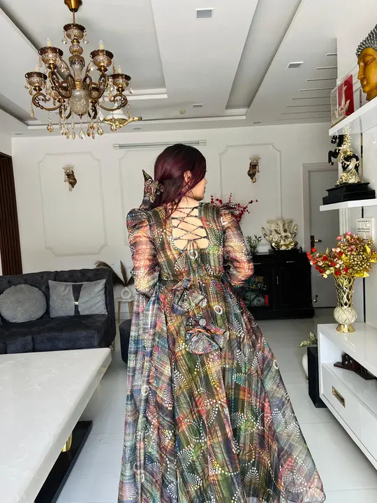 Flower print gown with dupaatta  uploaded by MAHADEV FASHION on 4/26/2024