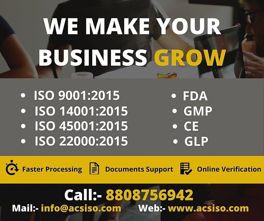 Post image Get ISO certification for your business at affordable prices within 3 days anywhere in India🇮🇳. 
📞 - +91-8808756942
WhatsApp - https://wa.me/message/JPJXNVQCH2EWA1