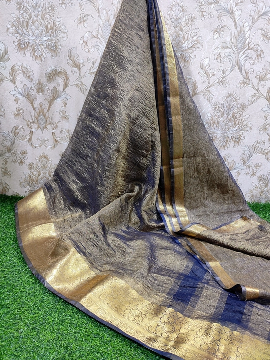 Trending🔥🔥 Tissue Silk Crush Saree... ☝🏻 uploaded by S. A. Designer on 4/26/2024