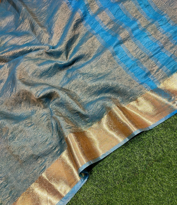 Trending🔥🔥 Tissue Silk Crush Saree... ☝🏻 uploaded by S. A. Designer on 4/26/2024